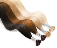 Farbe 1B - schwarzbraun glatt 25 Extensions 60 cm