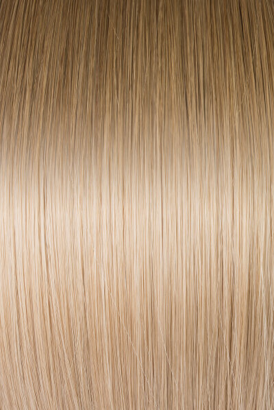 Ombré - Farbe 6/22 - mittelgoldbraun / hellblond glatt 25 Extensions 60 cm