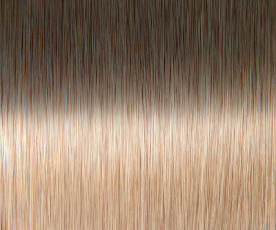 Ombré - Farbe 7/22 - aschbraun / hellblond glatt 25 Extensions 50 cm