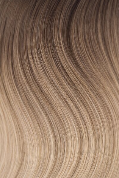 Easyouth Draht-on Extension Echthaar – 45 Cm, 80 G, Ash Brown Mix Platin Blonde, Inkl. Draht & Clips