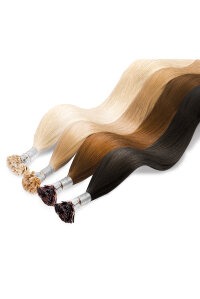 Farbe 1B - 25 glatte Double Drawn Keratin Bonding...