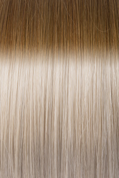 Ombré Farbe 5B auf 614 - 25 glatte Double Drawn Keratin Bonding Extensions 60 cm