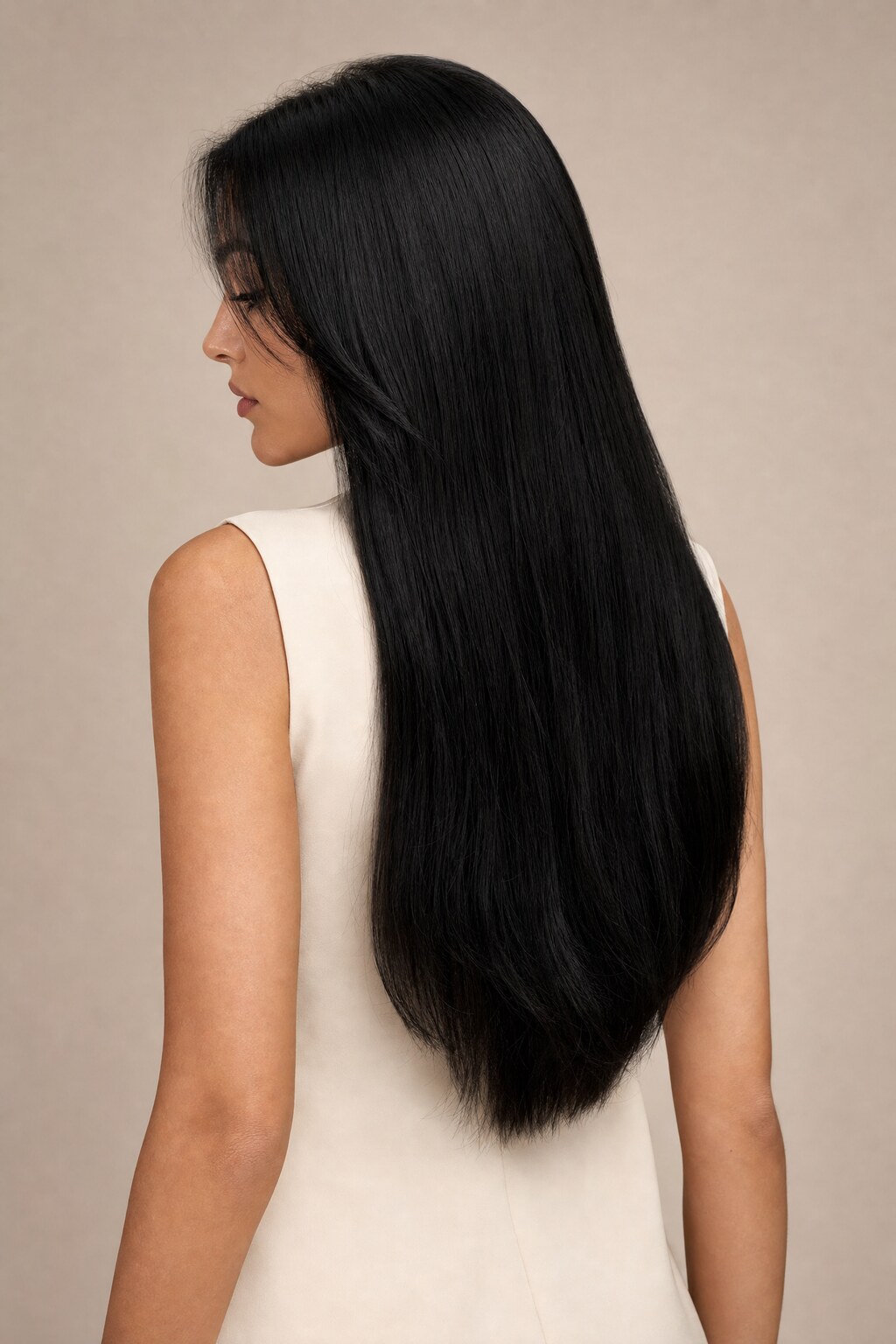 Model mit Extensions in Farbe 1 Schwarz